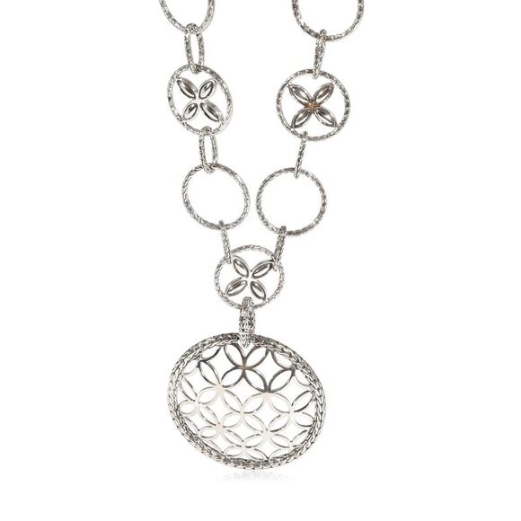 Pre Loved John Hardy Kawung Pierced Necklace in Sterling Silver with 50 mm Wide - Picture 6 of 8